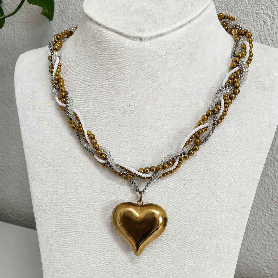 COLLAR CORAZON ACERO